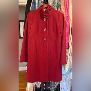 J. Crew Burgundy Pea Coat 10 Vitange